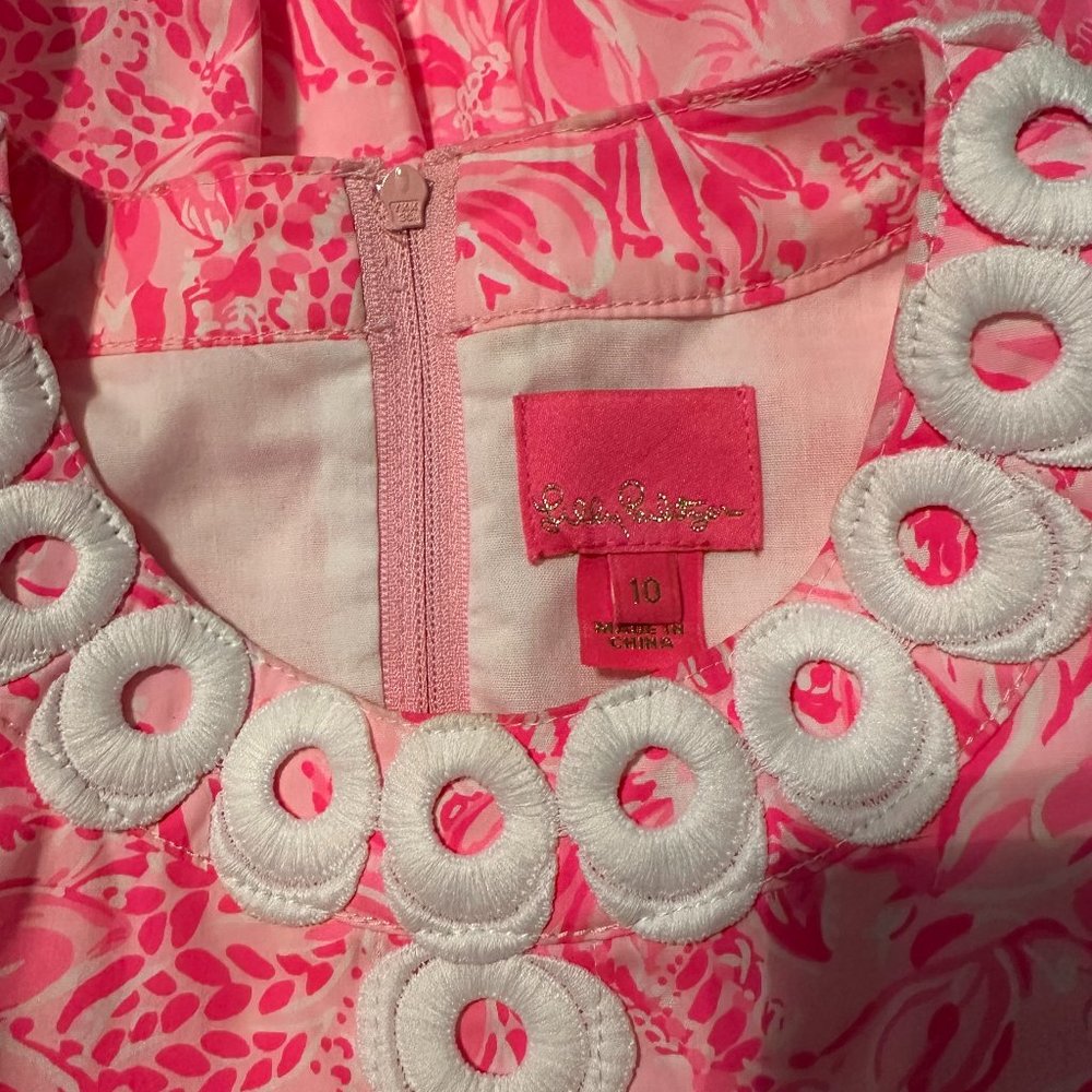Lilly Pulitzer Girls Pink Floral Dress - Size 10